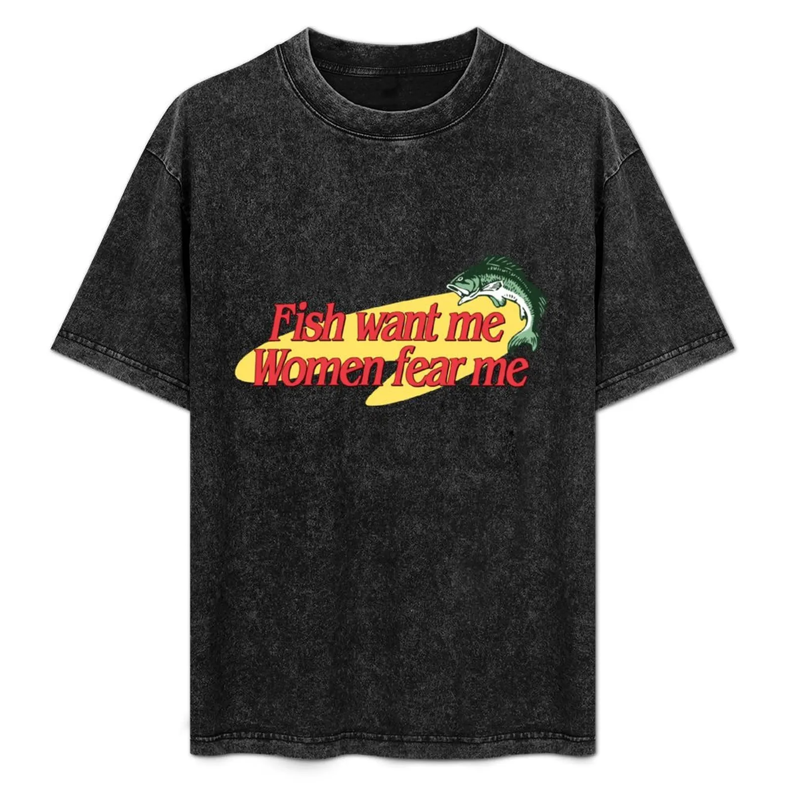 

Fish Want Me Women Fear Me T-Shirt Plus Size Street Style Tee