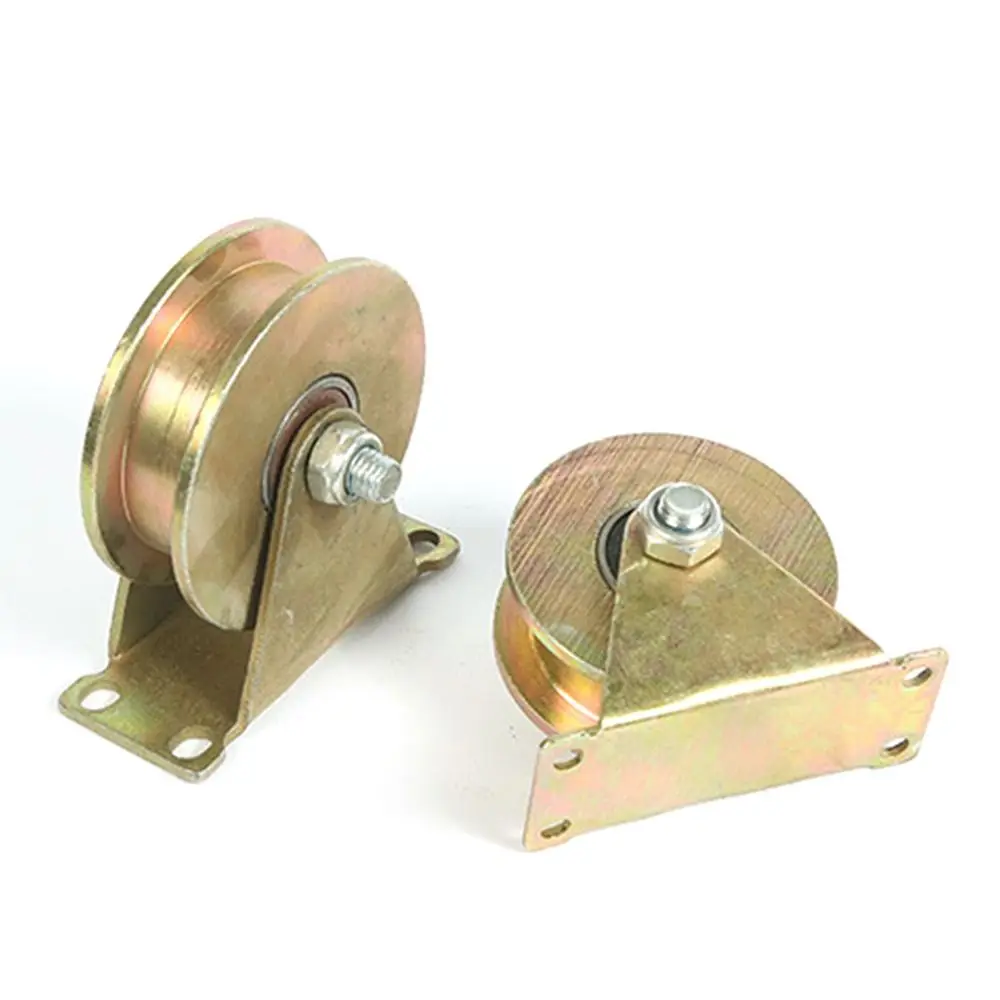 1Pcs Track Wheel Bearing Pulley Plating Color Stainless Steel Sliding Door Rollers U/V/H Shaped Home Hardware Rigid Caster