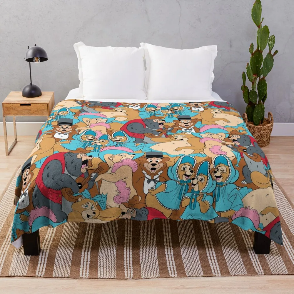 Country Bear Jamboree Pattern Throw Blanket Blanket Luxury Blanket For Decorative Sofa Blankets Sofas Of Decoration