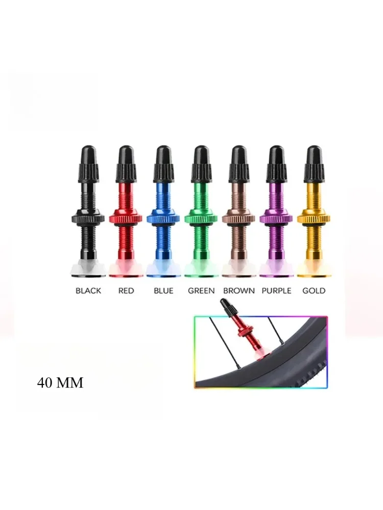 AliExpress 1/2PCS 40mm Bicycle Tubeless Valve - Aluminum Alloy Road Bike Vacuum Nozzle with Core Accessories for Tire Maintenance