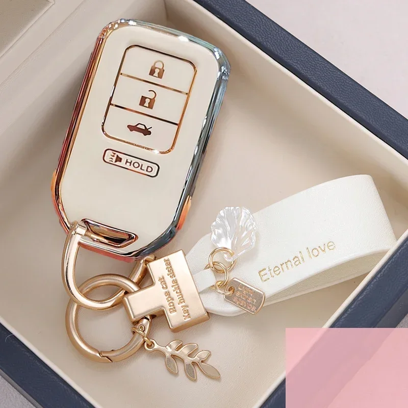 Funda de TPU para mando a distancia de coche, 4 botones, para Honda Accord EX EXL Civic Crv Hrv Pilot Ridgeline 2016 -2018 Pocketor