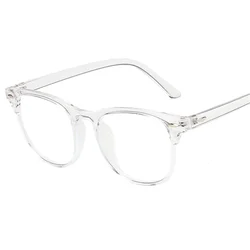 Gafas transparentes para mujer, anteojos planos de moda, gafas clásicas de montura completa, gafas antiluz azul