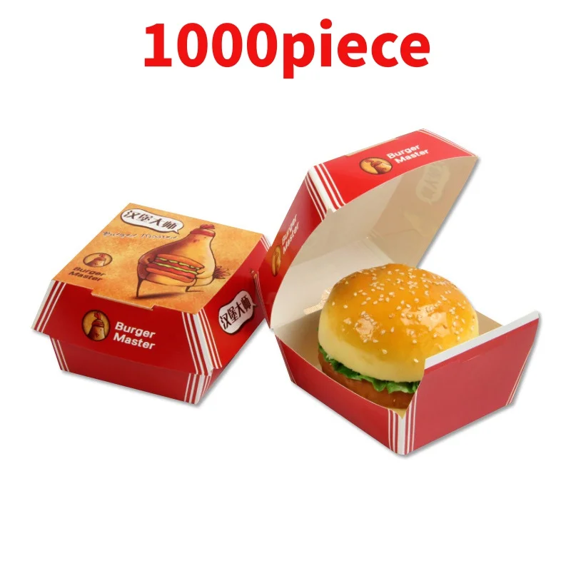 

10 00piece.Custom.low MOQ Custom Disposable Paper Food Tray Black Burger Box with Matt Lamination and Offset Printing French