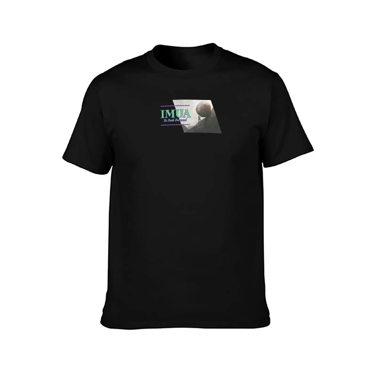 IMUA - To Push Forward - Mountain T-Shirt, Summer Casual Cotton Tee, Oversized Streetwear Tops, Vintage Graphic Print