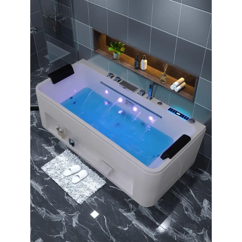 

Acrylic bathtub, home bathroom, large waterfall massage bathtub, small unit, intelligent constant temperature independent bathtu