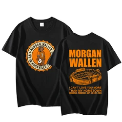 Morgan Wallen T Shirt Tennessee Sept 2024 Tour T-shirt Cotton Short Sleeve Print Clothing Women's T Shirts Harajuku Tops Tee