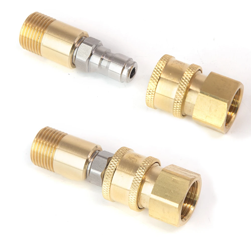 High Pressure Washer Water lance Nozzle Adapter Quick Plug M18x1.5 to 1/4 Fitting For Karcher HD Long Gun Changed to Short Gun