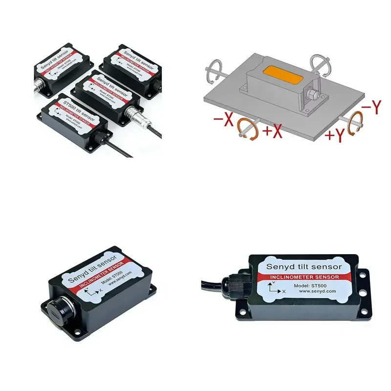Dual Axis Digital Inclinometer RS485 RS232 Tilt Sensor 4-20mA 0.5-4.5V Analog Inclination Sensor for Laboratory Equipment