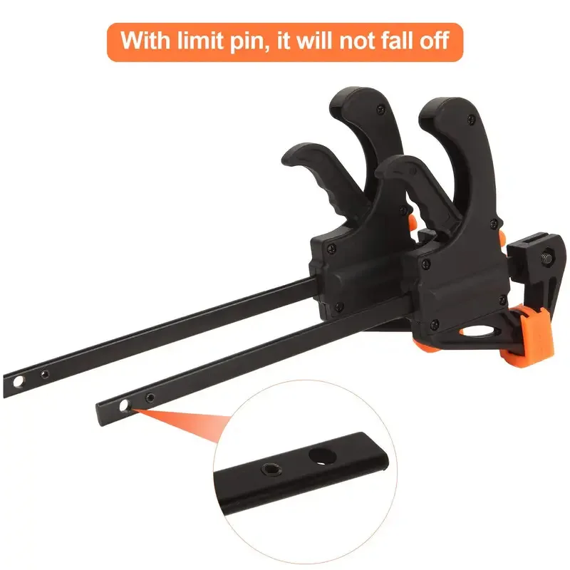 2/5/10pcs Woodworking Work Bar 4 Inch Clamp Clip Set Hard Quick Ratchet Release Clip DIY Carpentry Hand Tool Woodworking Clamp image 4