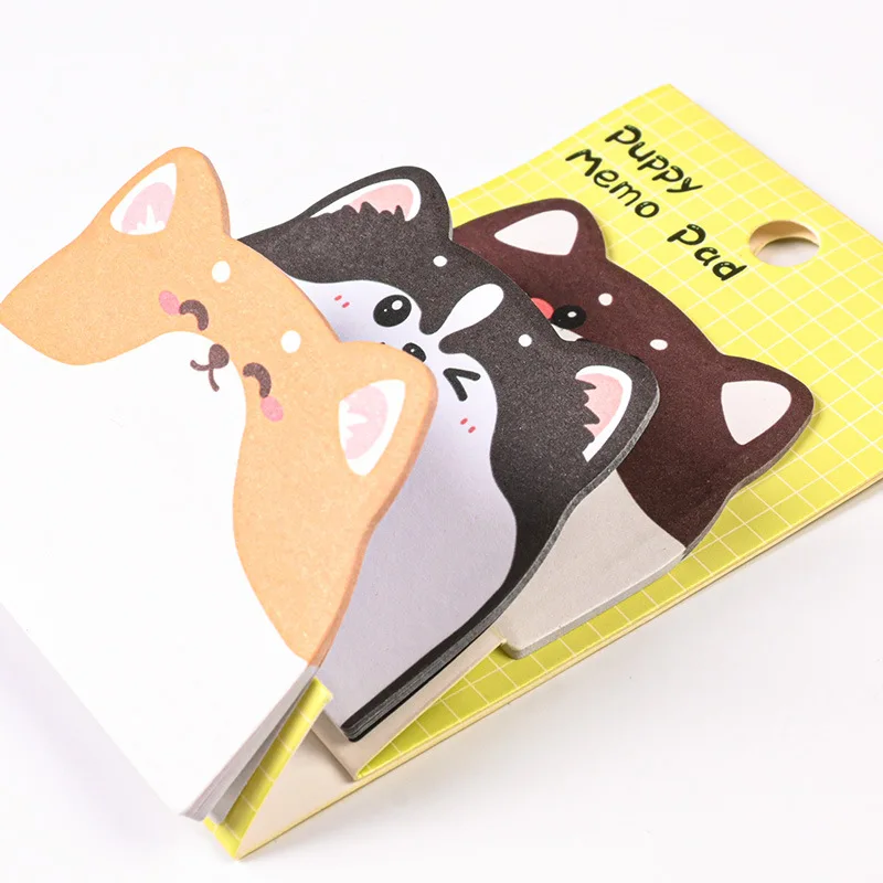 Note adesive a forma di simpatico cartone animato 3 strati Gufo Capibara Taccuini memo Etichetta adesiva 45 fogli