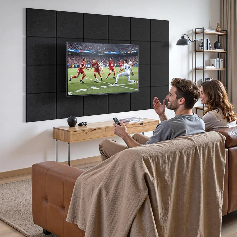 Panneaux acoustiques auto-adhésifs de haute densité, 230 kg/m³, pour salle de jeux, salon, studio, bureau, 12 pièces