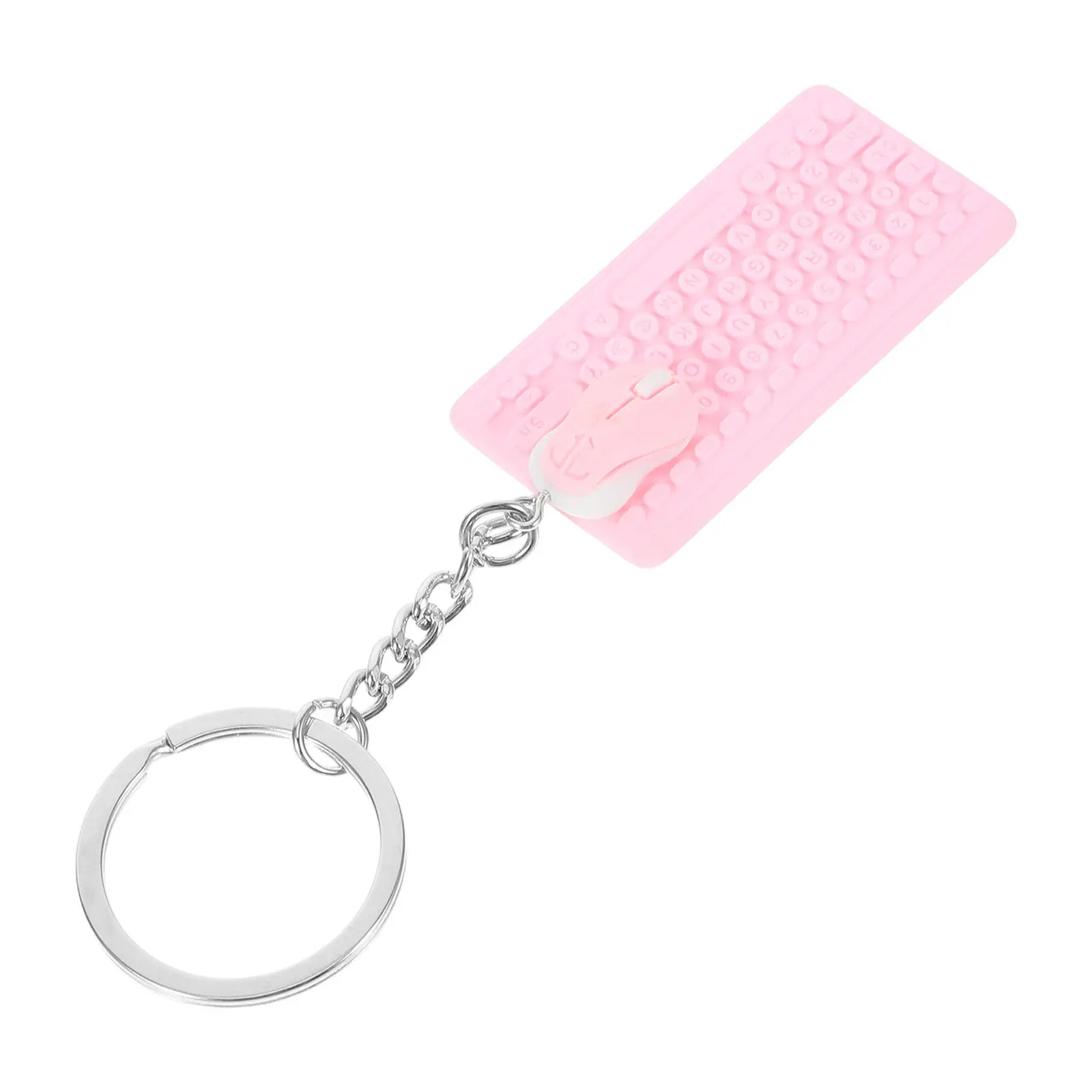 Llavero con Mini Teclado y Ratón, Adorno Tecnológico Lindo para Niñas y Niños, Mochila, Bolso, Llaves de Coche, Accesorios Estéticos Kawaii de Dibujos Animados