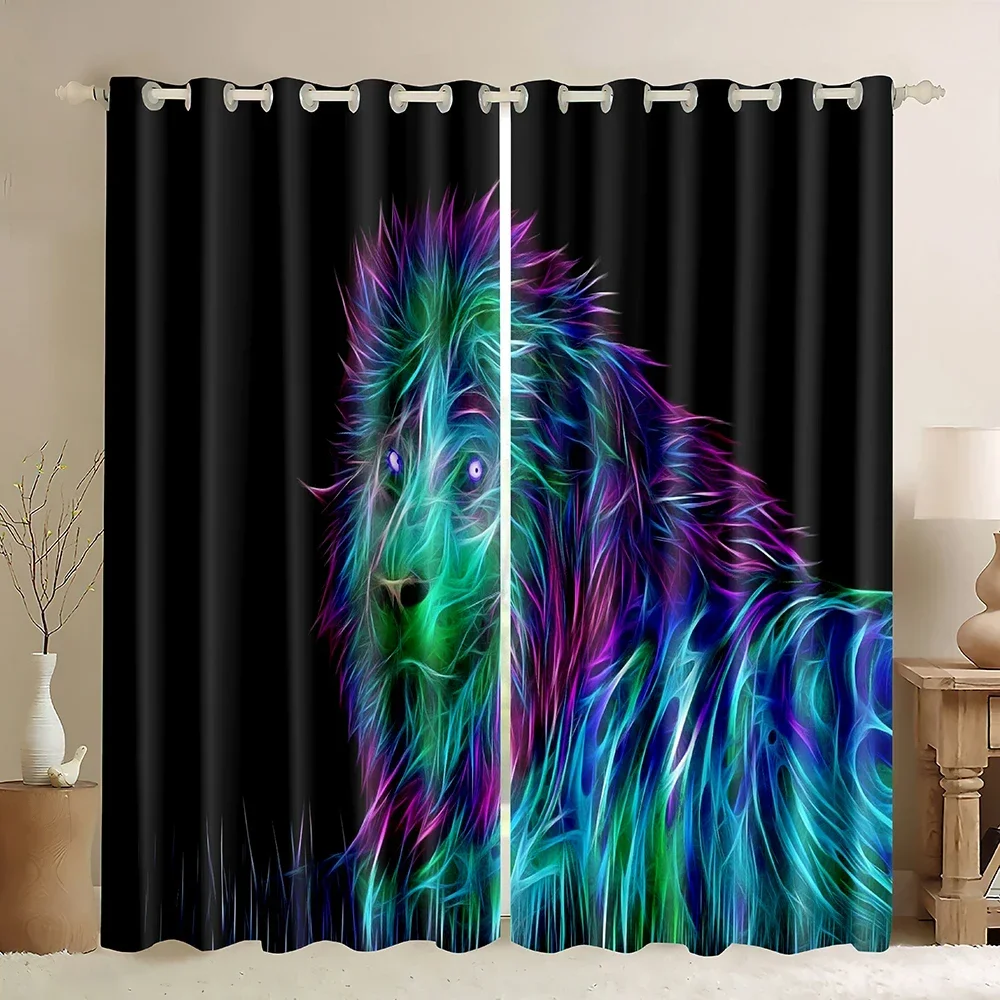 Abstract Geometry Blackout Curtains,3D Printed Abstract Square Cube Window Curtains Lightweight for Bedroom Living Room 1 Panel