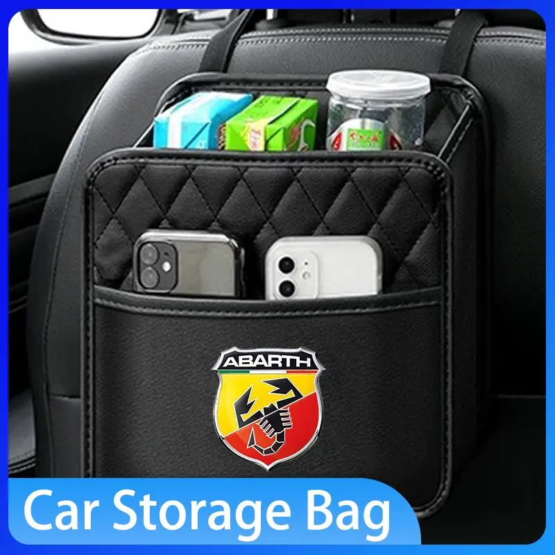 

Car Backseat Organizer Multifunction Leather Interior Hanging Storage Bag For Abbas Abarth Punto Stilo Ducato Car Accessories