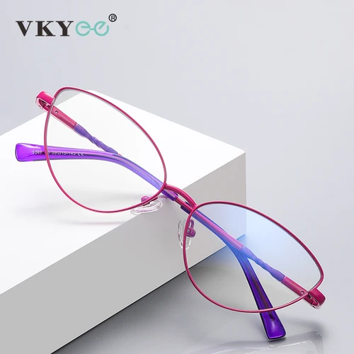 VICKY, gafas de lectura a la moda con montura pequeña de ojo de gato para mujer, miopía, hipermetropía, luz azul, prescripción personalizada PFD3047