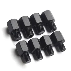 Black Mirror Adapter M10 M8 10MM 8MM Motorcycle Scooter Rearview Mirrors Adapters Right Left Hand Thread Conversion Bolt Screws