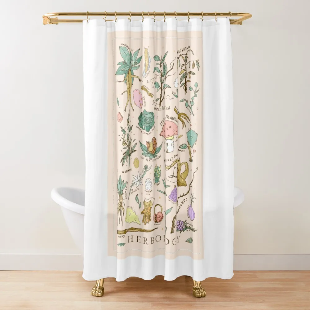 

herbology plant Shower Curtain Bathroom And Shower Products Bathroom And Shower Set For Bathroom Curtain