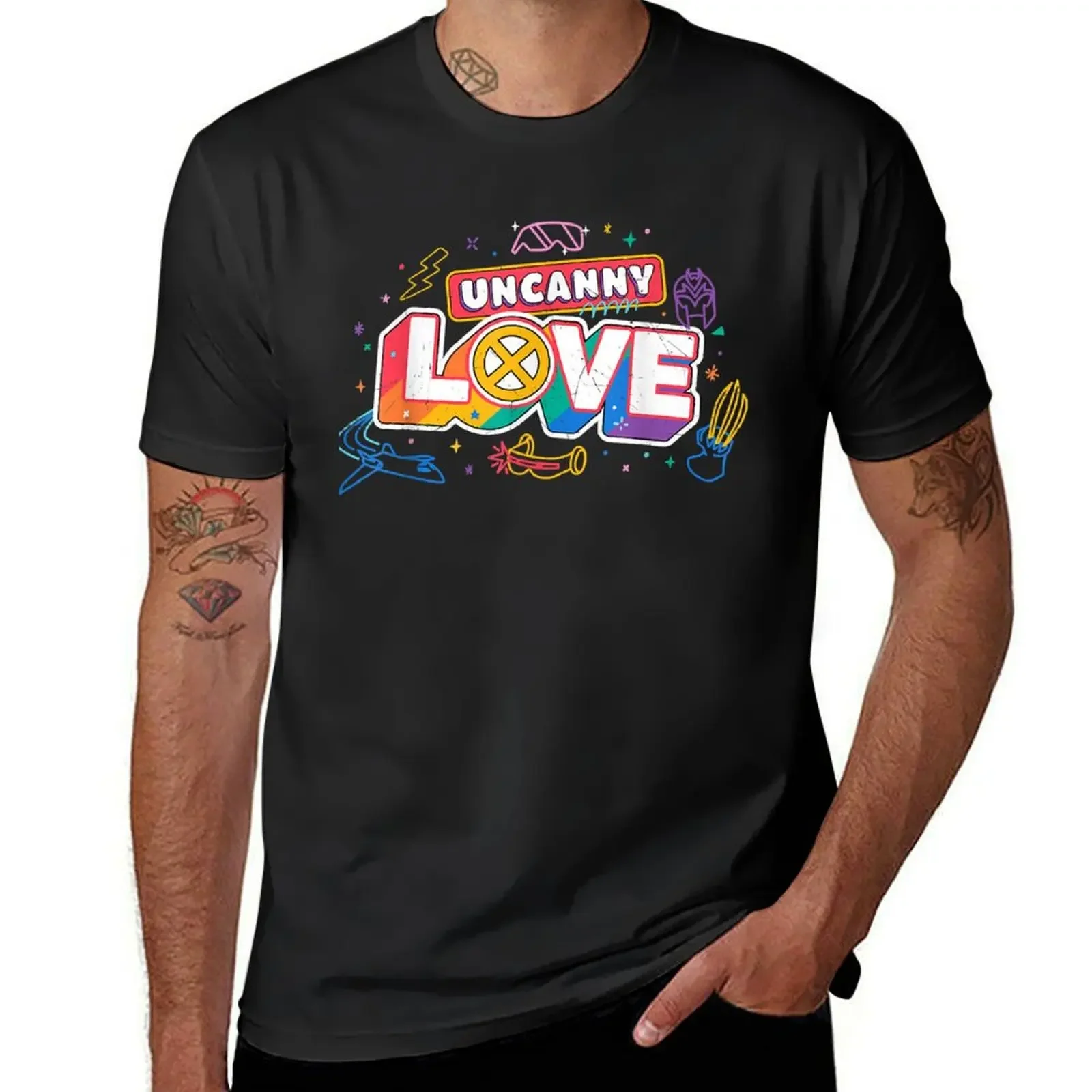 

X-Men Uncanny Love Pride T-Shirt blacks tees quick-drying man t shirt shirts men