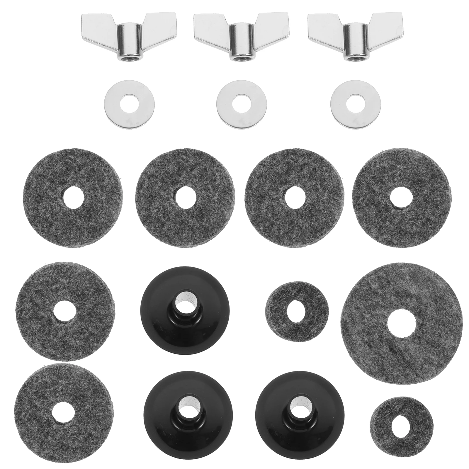 

Drum Kit Felt Pad Set Durable Non Slip Cymbal Replacement Accessories Hi Hat Cup St Supplies Professional Percussion