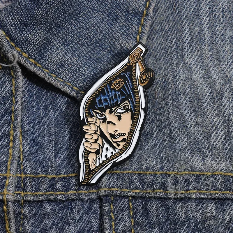 Alfileres esmaltados de personajes de cómic de dibujos animados, broches de animación de televisión de Jojo japonés personalizados, insignias de solapa, regalo de joyería clásica para seguidores y amigos