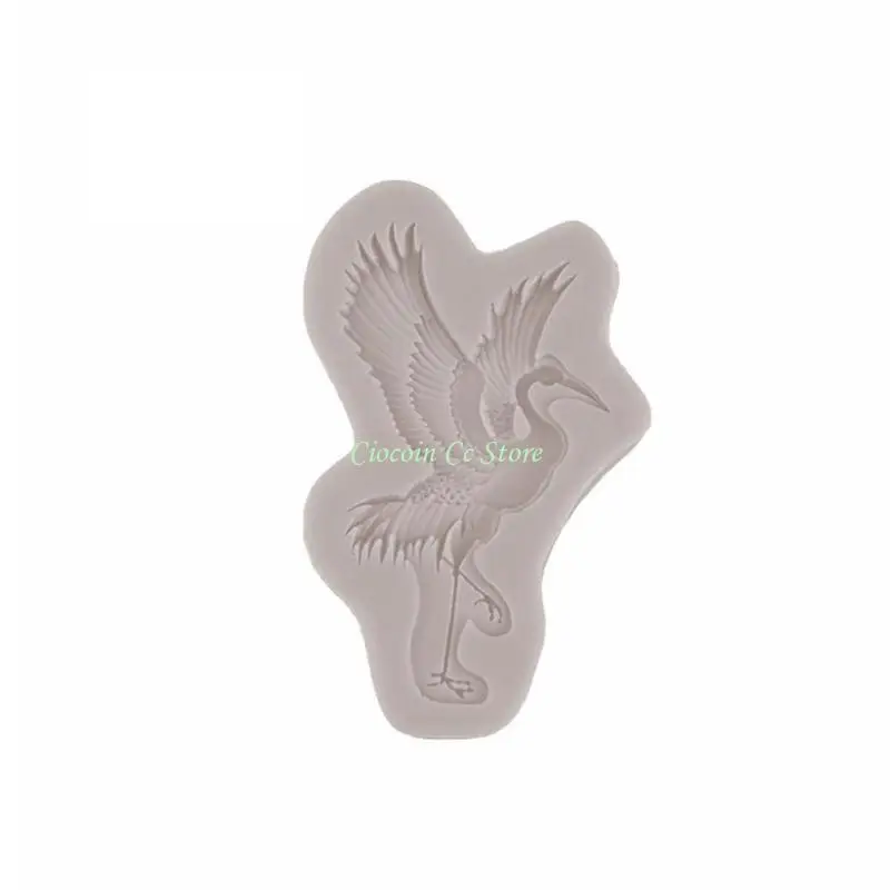 X90F White Crane- Silicone Mold Ice Cream Mold Green Bean Cake Candy Mold Chocolate Ice Block French Dessert Cake Decorations