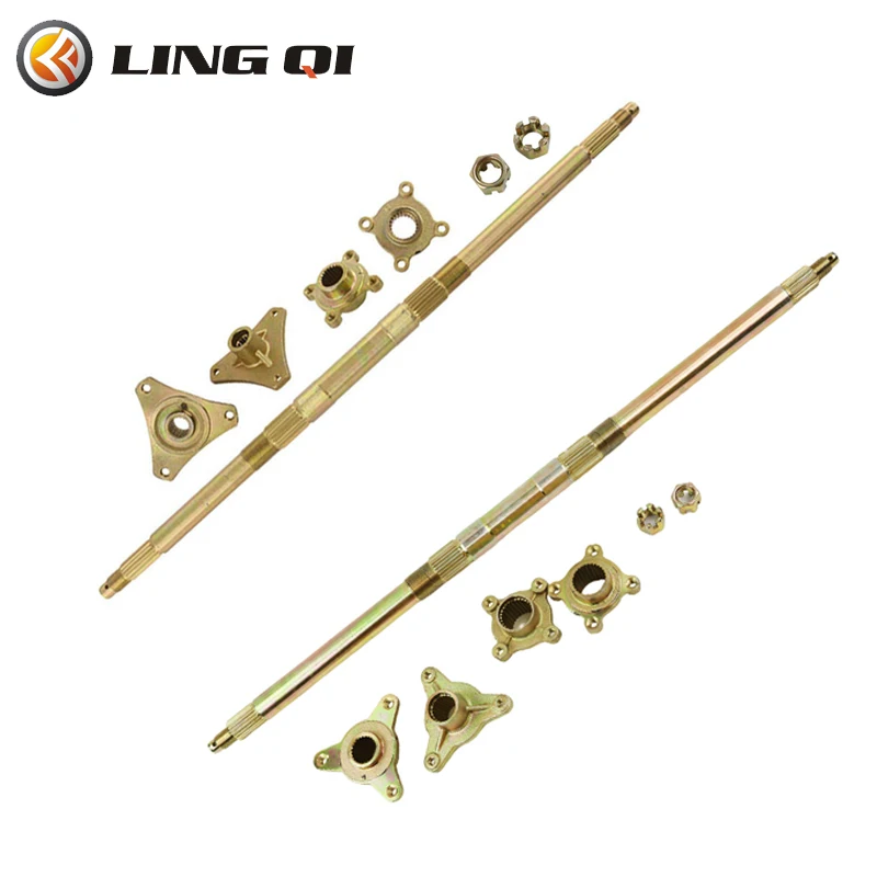 

LINGQI Modified Universal 610mm Steel Rear Axle Shaft Kit Fit For ATV 50cc 70cc 90cc 110cc Rear Axle Sprocket