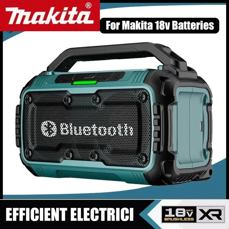 

Makita Cordless Bluetooth Speaker Portable Surround Speakers Fit 18V Battery Dual Channel Subwoofer Loudspeaker