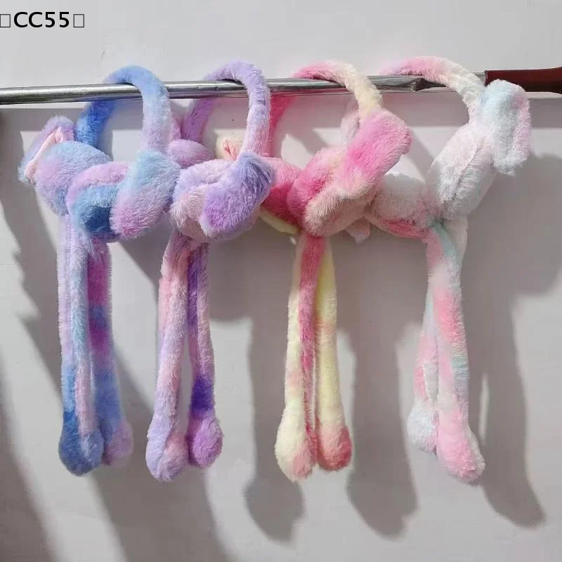 maveraCC55 Organi1Pcs Orejas de conejo en movimiento Orejeras de felpa de color cálido Orejeras para el hogar de estilo popular en línea Manoplas para mantener el calor