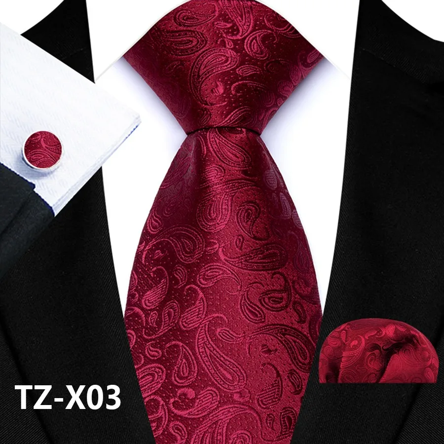 Klassisches Krawattenset für Herren, florales Paisley-Krawattenset mit Einstecktuch und Manschettenknöpfen, Vintage-Krawatte für Hochzeit, Business-Anzug-Accessoires – Detail 10