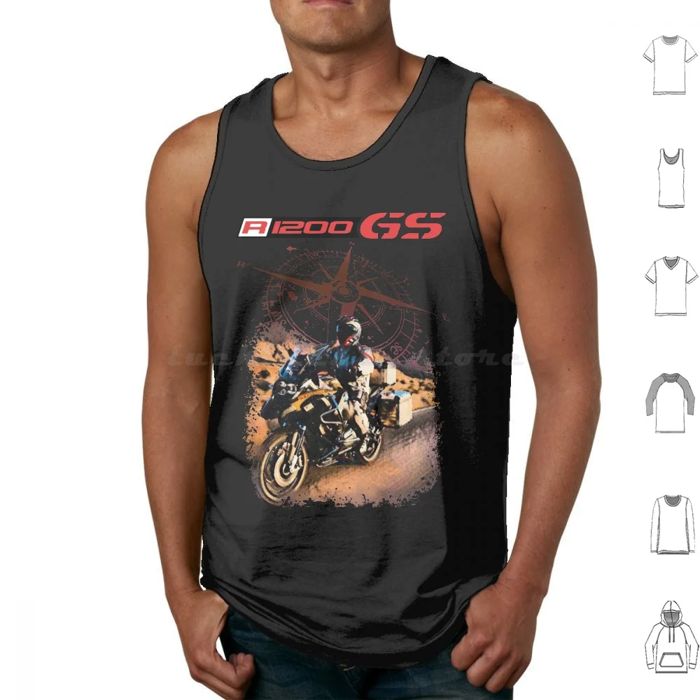 R1200 Gs Tank Tops Vest Sleeveless Motorcycles Big Trail Moto Motorbike Adventure Bikers Motoarte Motorsport Tie Dye 2020