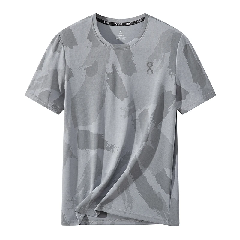 

Футболка Qui Dry Breathable Ice Silk ort Sve, мужская повседневная футболка для активного отдыха, бега, скалолазания, пешего туризма, Hanfu, круглая, Ne Poly...