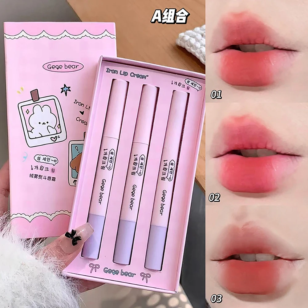 

Soft Mist Silky Texture Blend Nature Lip Makeup Lipstick Brush Head Lip Gloss Moisturizing Long-lasting Color Lipstick Cosmetics