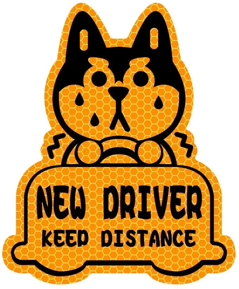 New Driver Reflective Sticker Car Decal Keep Distance Sticker for Student Driver Stickers Styling Scratches Accessories Decals