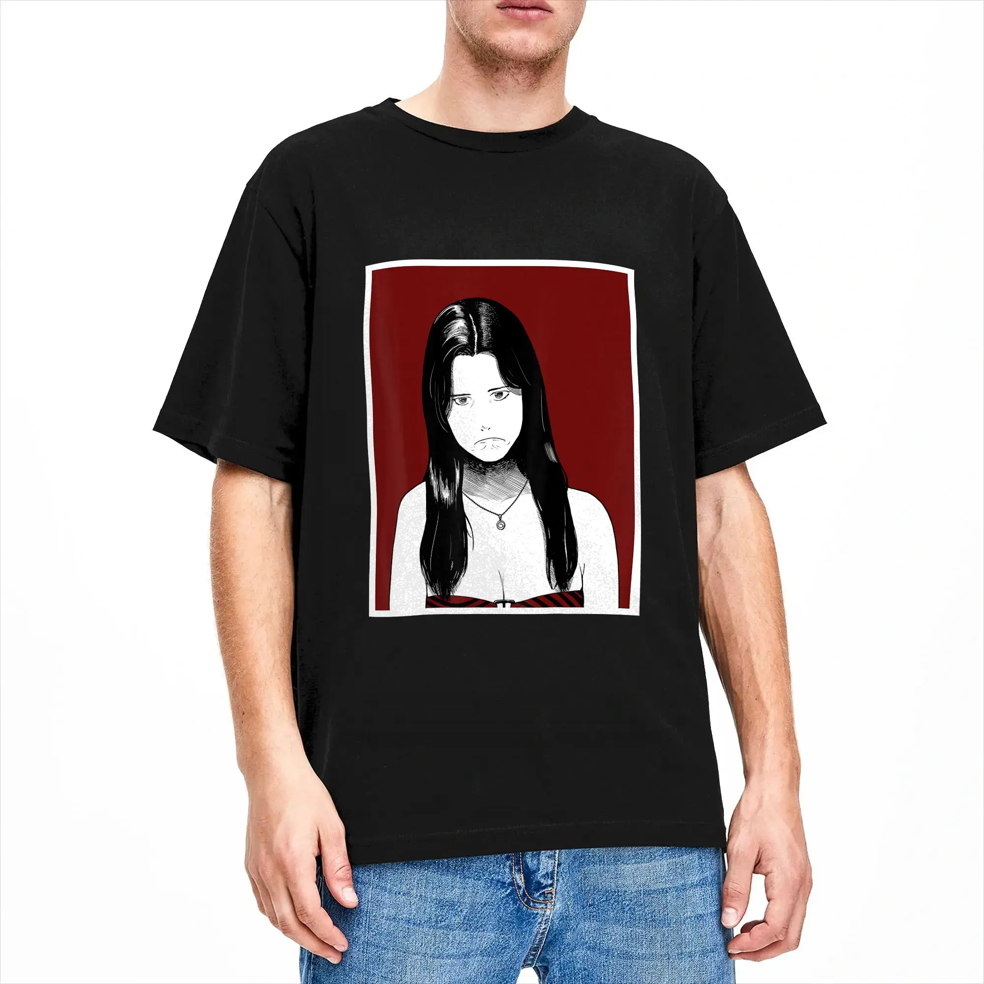 Scary Freaky Obsession Manga Girl T Shirt Summer  Trending T Shirts Male Cotton O-Neck Plus Size 5XL Clothes Short Sleeve Tshirt