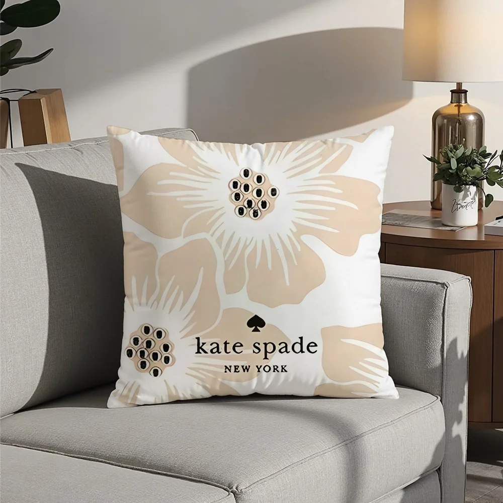 

K-Kate S-Spade Pillow Case Plush Fabric Soft Pillowcase Double Sided Print Cushion Cover Household Gifts