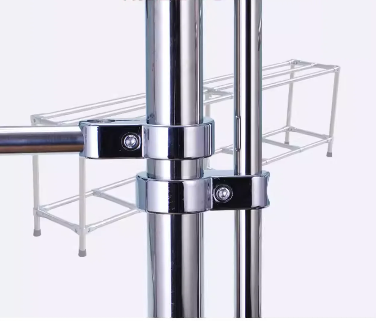 4Pcs Aluminum Different Railing Pipe Joint Clamp Adapter For Display Showcase Stand