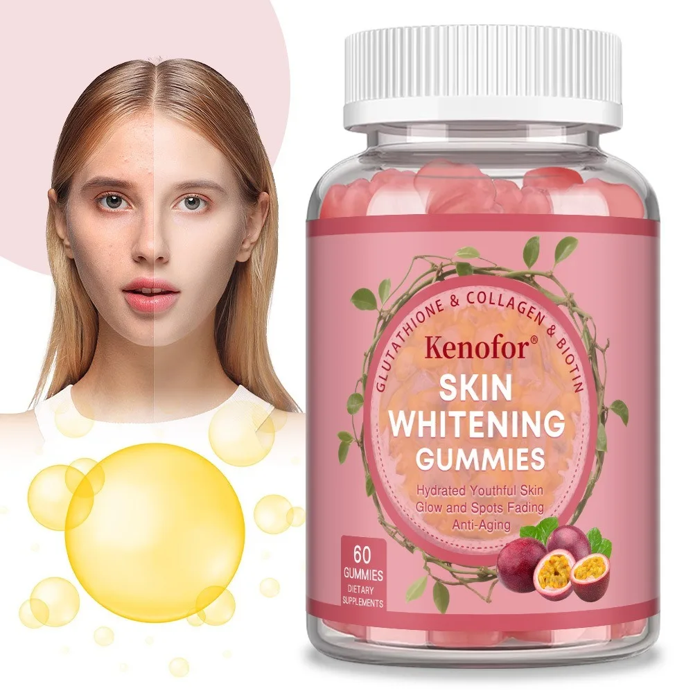 Glutathione Gummies - Hydrated Youthful Skin, Glow and Spots Fading Support, Non-GMO