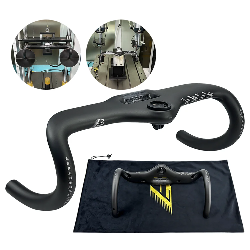 High Rigidity Carbon Competitive Bicycle Handlebars High Rigidity Full Internal Routing Road Handlebars Inlay Code Table Holder