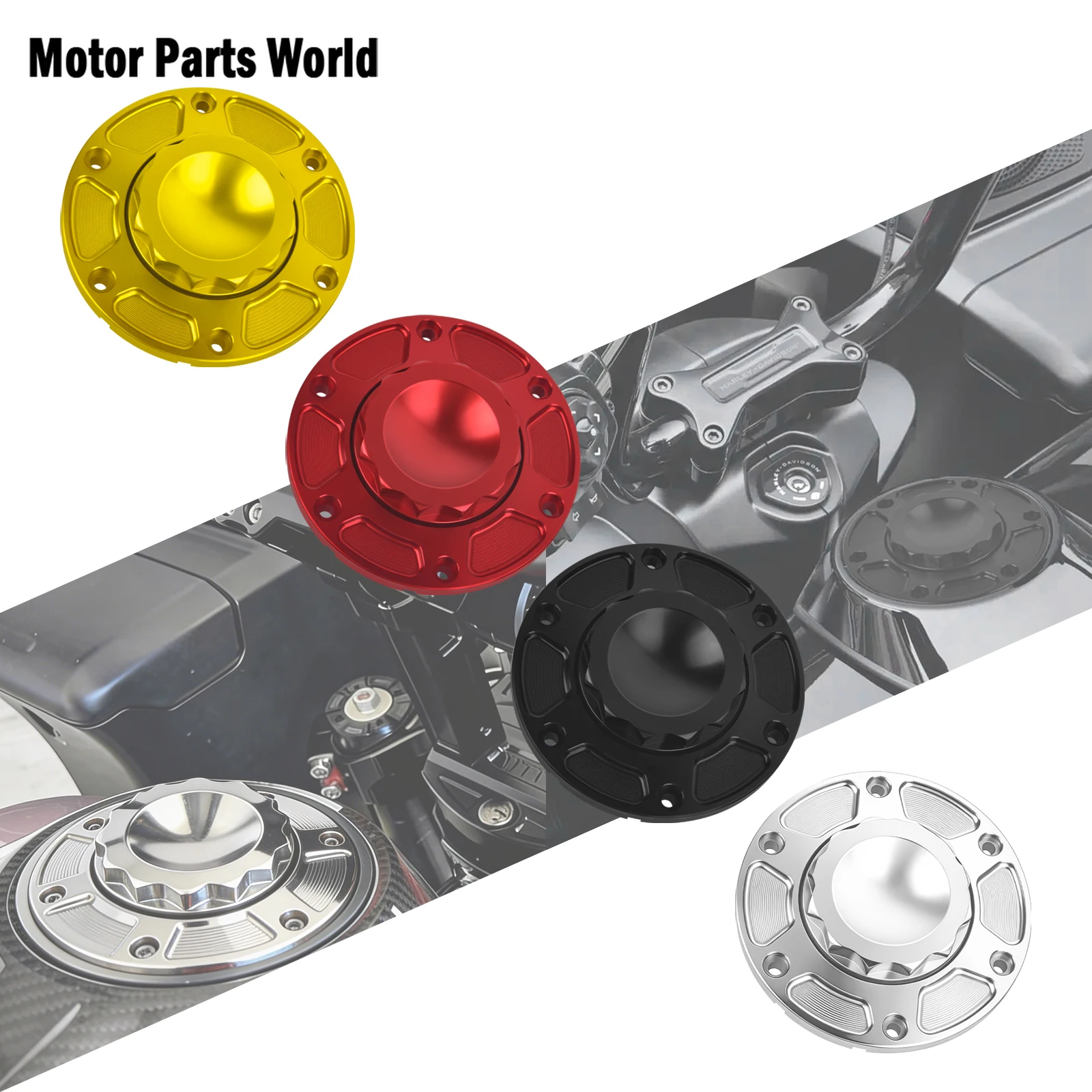 

Motorcycle Tank Gas Cap Vented Oil Fuel Tank Cover For Harley Touring Road King Electra Street Glide Ultra Limited 2023.5-2026