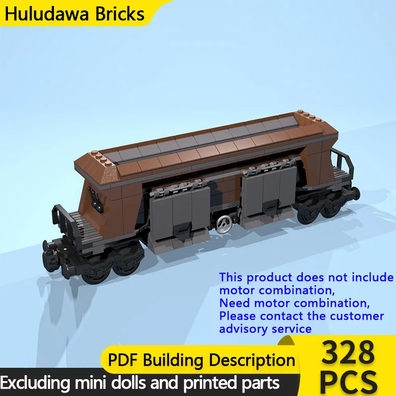 

City Car Model MOC Building Bricks 8-Wheel Coal Hopper Car Modular Technology Children Holiday Gifts Assemble Toys Suit