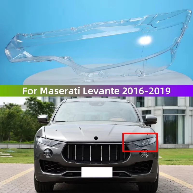 

For Maserati Levante 2016 2017 2018 2019 Car Headlight Shell Lamp Shade Transparent Cover Headlight Glass Headlamp Lens Cover