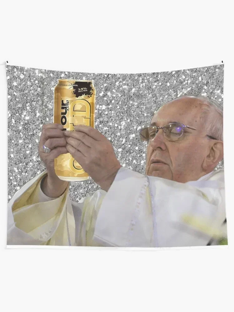 Pope with Gold Four Loko Tapestry Decorative Wall Wall Decor House Decor Aesthetic Room Decorations Tapestry