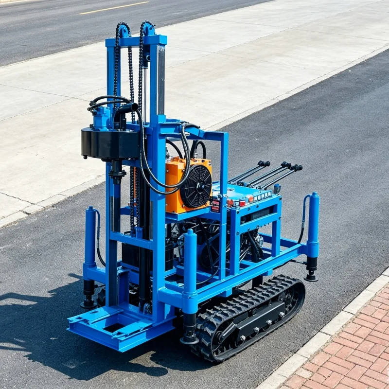 Modèle le plus populaire personnalisé, machine de forage d'exploration, petite plateforme de forage d'exploration, équipement de forage de puits d'eau