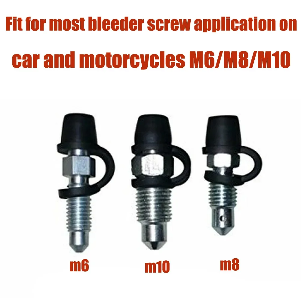 20/40PCS Brake Bleeder Screw Cap Grease Zerk Fitting Cap Rubber Dust Cover Black Motorcycle Car Accessory