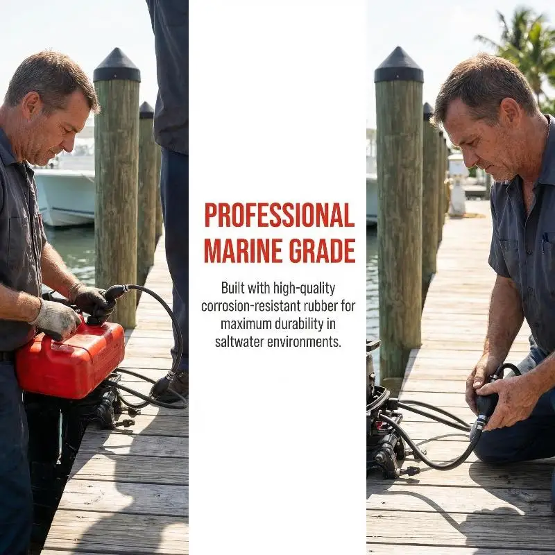 

8mm Low Permeation Outboard Fuel Hose Assembly 2.1m Fuel Line Hose Parts For Boat Motor Marine Engine RV Caravan Accessories