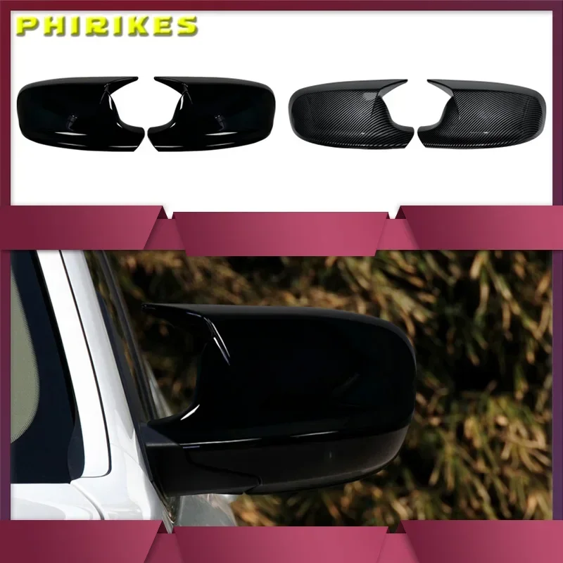 For BMW X1 E84 X3 F25 2010 2011 2012 2013 Pre-LCI High Quality Smooth Black Car Rearview Mirror Cover Side Wing Mirror Cover