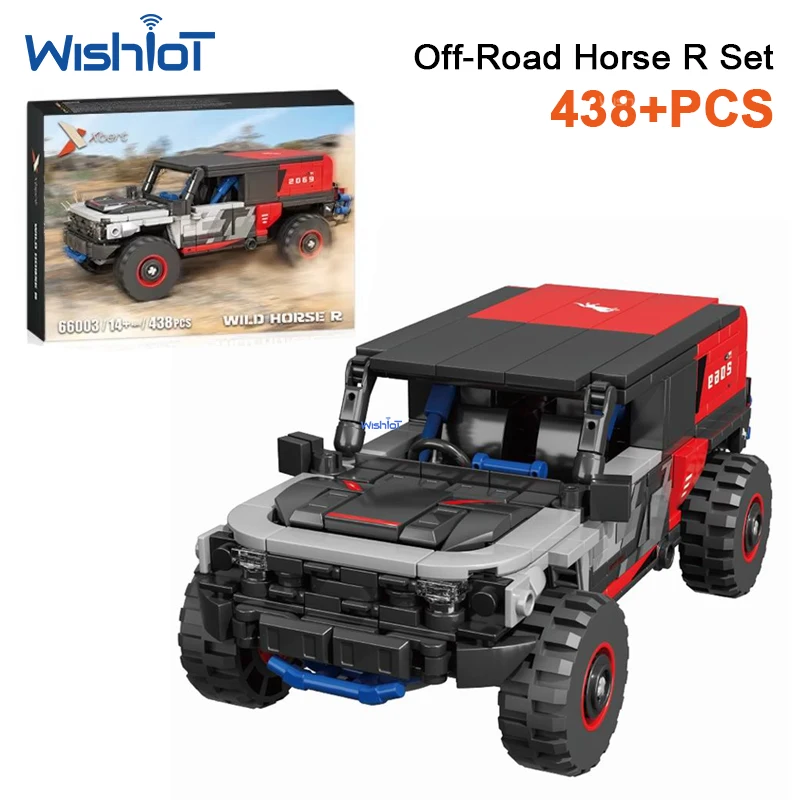 

66003 438pcs Wild Horse R Model Building Block Set SUV Series Racing Car Bricks DIY Assembly Toys for Kids Boys Gifts