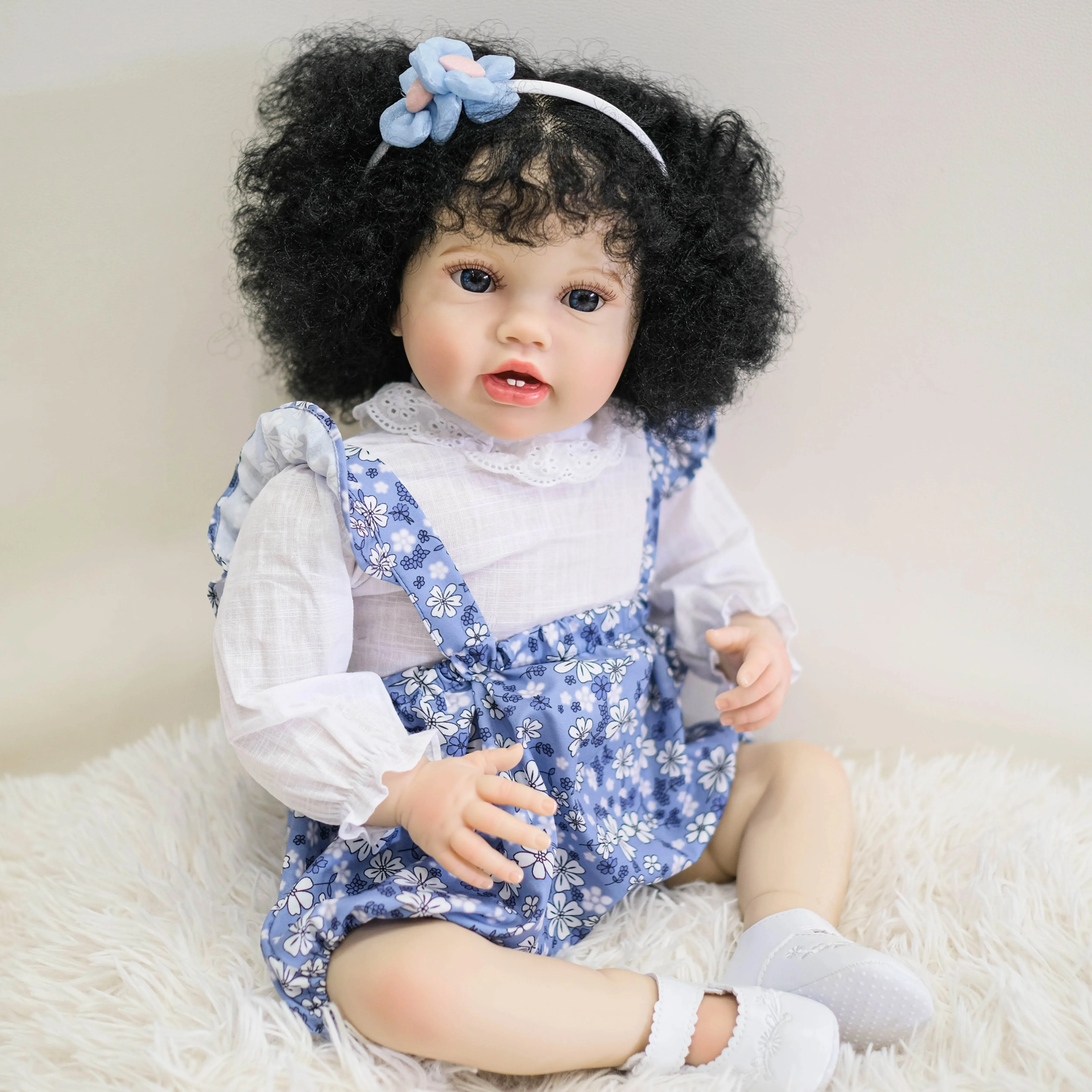 24 inch Lottie Zacht Katoen Lichaam Levensechte Reborn Peuter Pop Meerdere Lagen Schilderen 3D Huid Zichtbare Aderen Met Handwortel haar