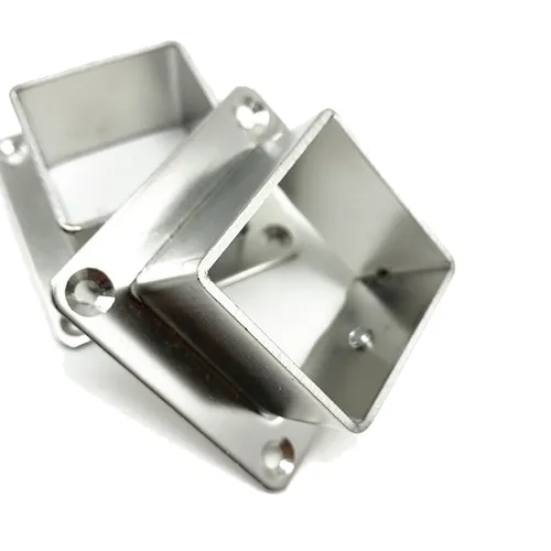 Imagen 2 del producto Tubo cuadrado tan fuerte, soporte de acero inoxidable, brida cuadrada, riel para ropa de armario, base cuadrada de 25mm, 38mm y 50mm