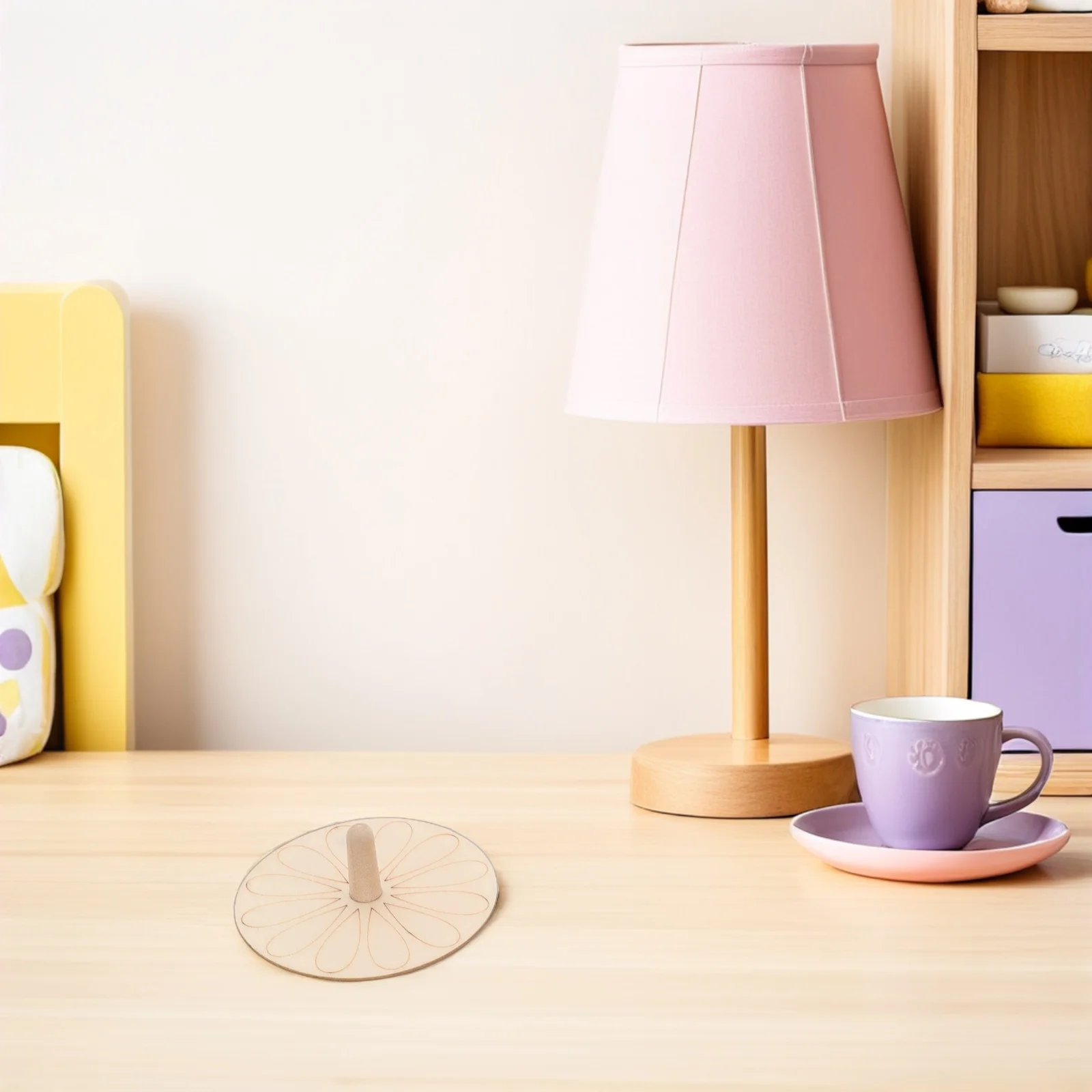 20Pcs DIY Wooden Gyroscopes: Unpainted Spinning Tops for Children's Creative Art Crafts - Portable Hand Eye Coordination